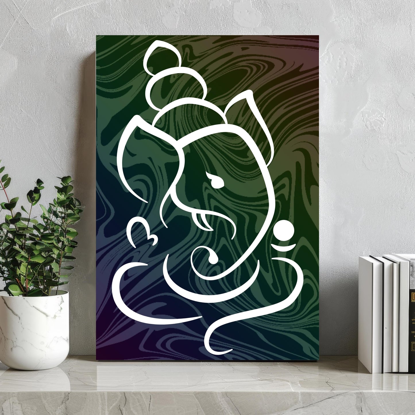Ganpati Canvas Print | Ganesh Wall Art | Hindu Wall Decor | Ganpati Wall Decor | Lord Ganesha Canvas Gift | Hindu God Lord Ganesh Canvas