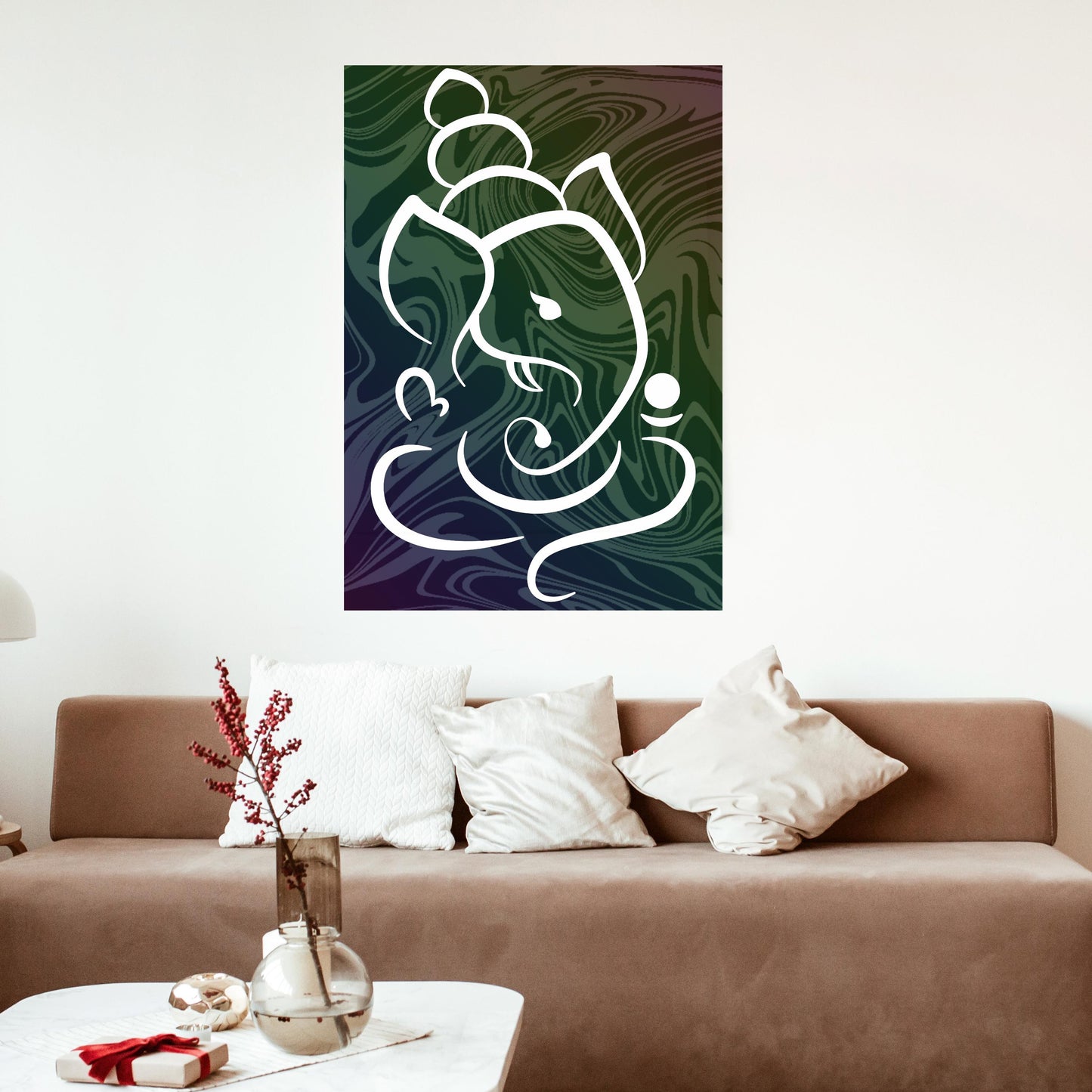 Ganpati Canvas Print | Ganesh Wall Art | Hindu Wall Decor | Ganpati Wall Decor | Lord Ganesha Canvas Gift | Hindu God Lord Ganesh Canvas