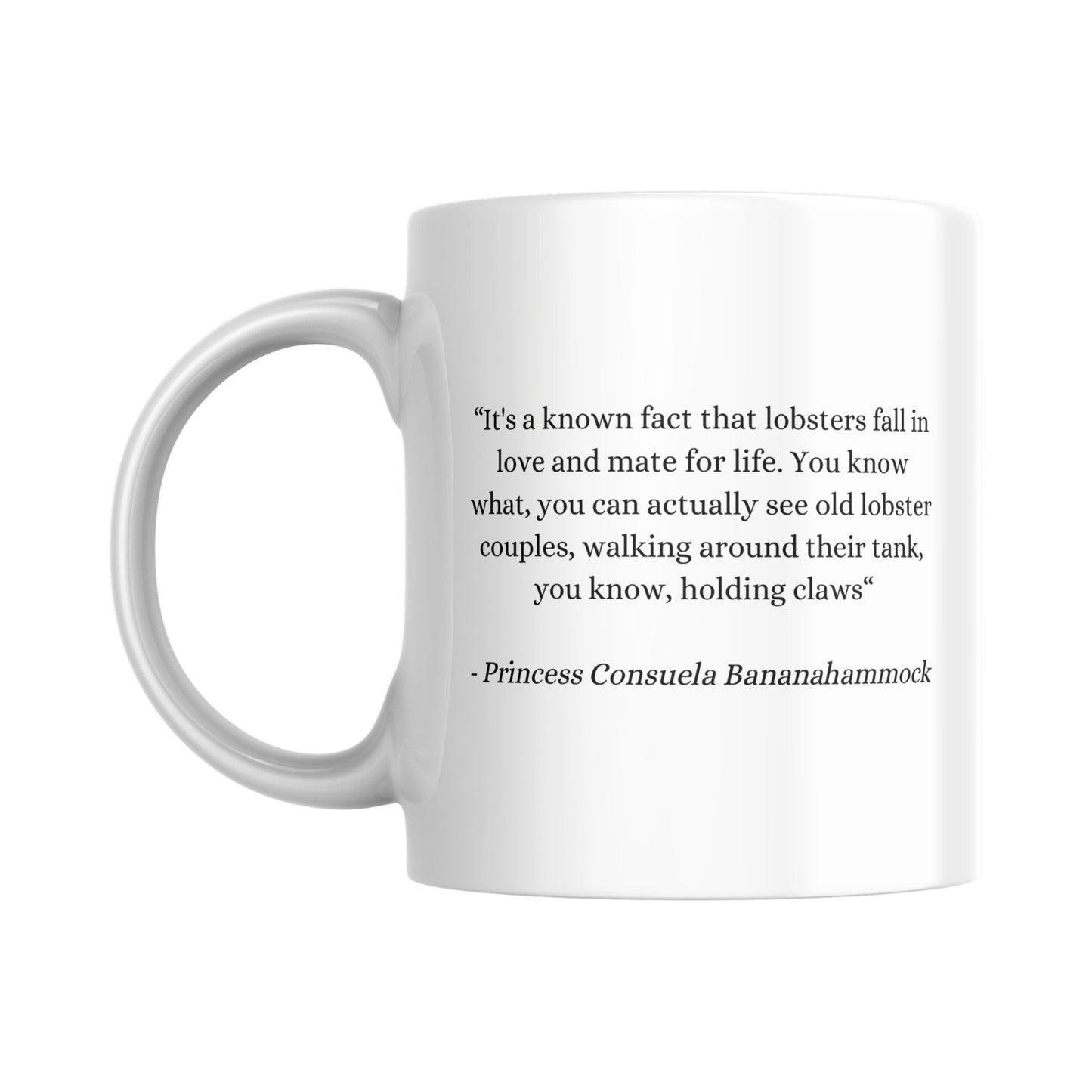 Customized Friends Lobster Mug for Valentines Day & Anniversary Gift. Lobsters Mate for Life Quote.